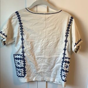 Madewell Tops - Madewell XS White and blue shirt Madewell Tops - Madewell XS White and blue shirt